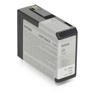 Original Epson T5807 / C13T580700 Tintenpatrone schwarz hell