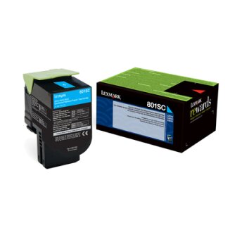 Original Lexmark 802SC / 80C2SC0 Toner cyan