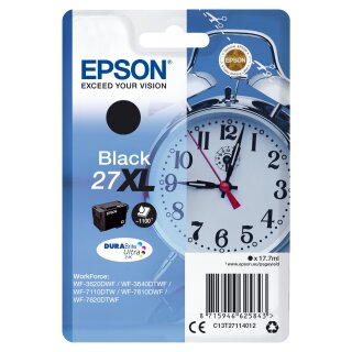 Original Epson 27XL / C13T27114012 Tintenpatrone schwarz