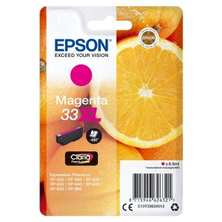 Original Epson 33XL / C13T33634012 Tintenpatrone magenta