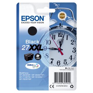 Original Epson 27XXL / C13T27914012 Tintenpatrone schwarz