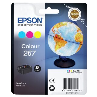 Original Epson 267 / C13T26704010 Tintenpatrone color
