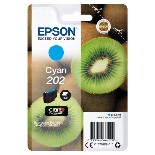 Original Epson 202 / C13T02F24010 Tintenpatrone cyan