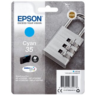 Original Epson 35 / C13T35824010 Tintenpatrone cyan