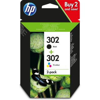 Original HP X4D37AE / Nr. 302 Tintenpatrone MultiPack