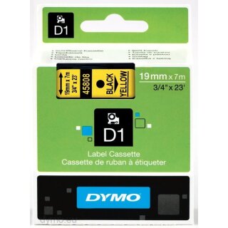 DYMO Beschriftungsband D1 schwarz auf gelb 19 mm