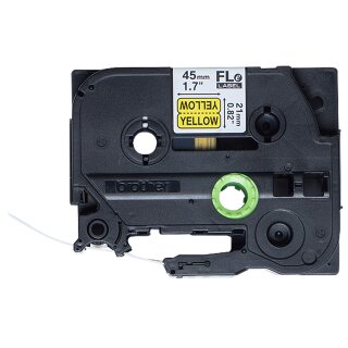 brother Einzeletiketten-Beschriftungsband Fle-6511 schwarz auf gelb 45 x 21 mm