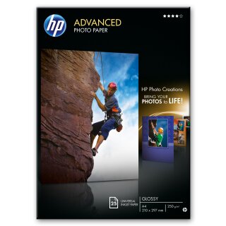 HP Fotopapier Q5456A A4 glänzend