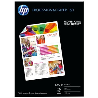 HP Fotopapier Professional Foto-Laserpapier weiß A4 150 g/qm
