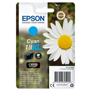Original Epson 18XL / C13T18124012 Tintenpatrone cyan