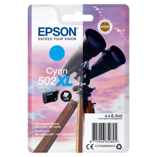 Original Epson 502XL / C13T02W24010 Tintenpatrone cyan