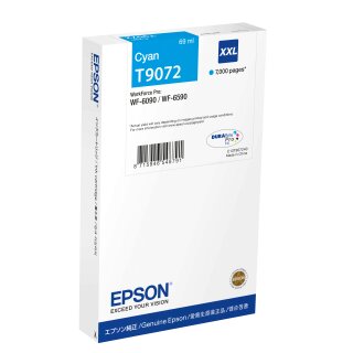 Original Epson T9072 / C13T907240 Tintenpatrone cyan