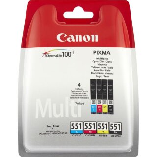 Original Canon CLI-551 / 6508B005 Tintenpatrone MultiPack