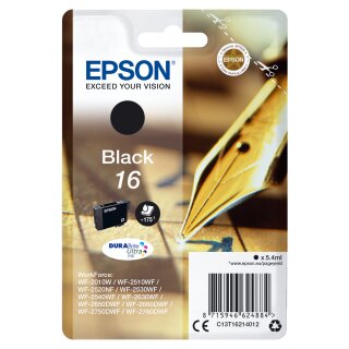 Original Epson 16 / C13T16214012 Tintenpatrone schwarz