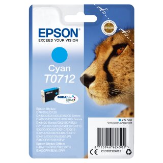 Original Epson T0712 / C13T07124012 Tintenpatrone cyan